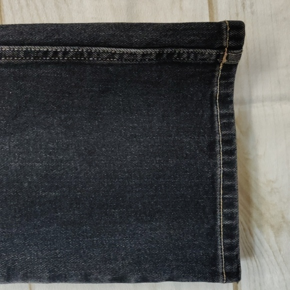 CYNTHIA Rowley Embellished Kick Flare Dark Wash Cargo Jeans, Size 0 - Picture 4 of 15